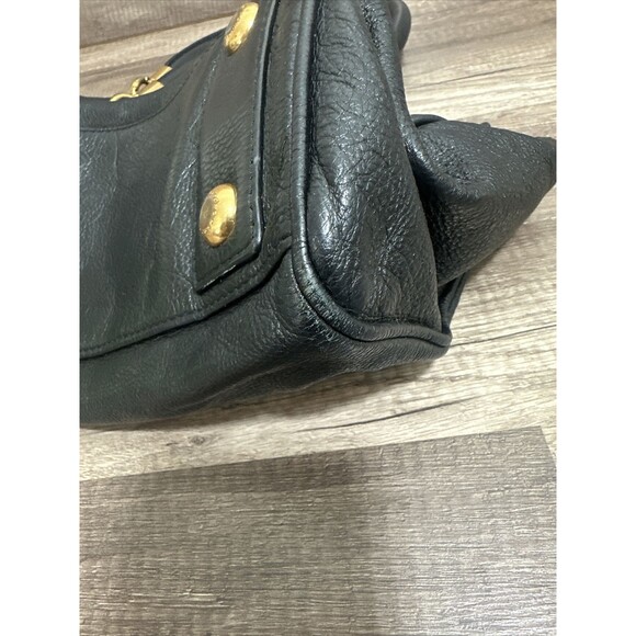 MARC BY MARC JACOBS COW LEATHER BLACK SATCHEL HANDBAG SHOULDER PURSE WOMENS - Picture 13 of 16